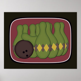 Póster Bolos retro