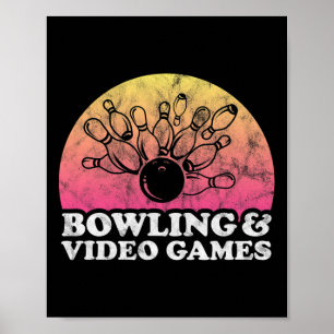 Póster Bolos Y Videojuegos O Videojuegos