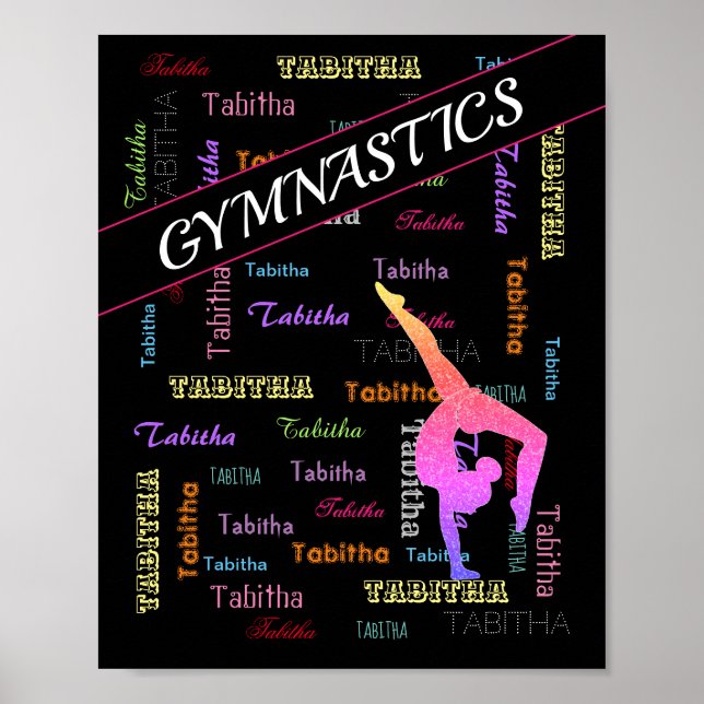 Póster Bolsa de gimnasia con nombre personalizado por tod (Frente)