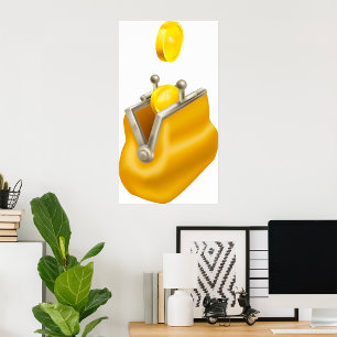 Póster Bolsa de Monedas de Oro