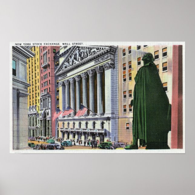 Póster Bolsa de Nueva York Bldg (Frente)