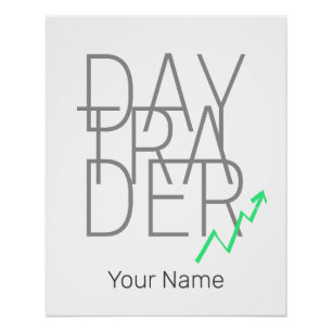 Póster Bolsa de Valores de Day Trader y Cryptocurrency