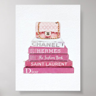 Póster Bolsa rosa de Chanel en los libros de moda | Glam