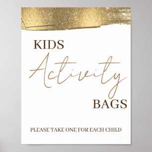 Póster Bolsas de actividad minimalistas rusticas personal