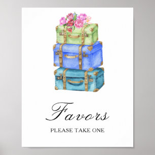 Póster Bolsas de viaje favores para despedida de soltera 