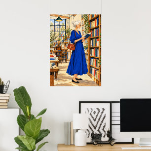 Póster Bolso de libros para amantes de la lectura de toda