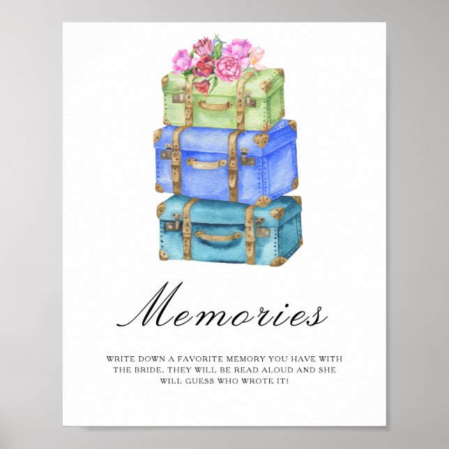 Póster Bolso de viaje para despedida de soltera - recuerd (Frente)