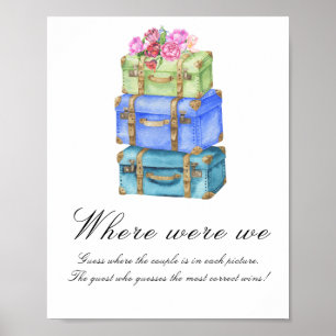 Póster Bolsos de viaje ducha de novia Dónde estuvimos
