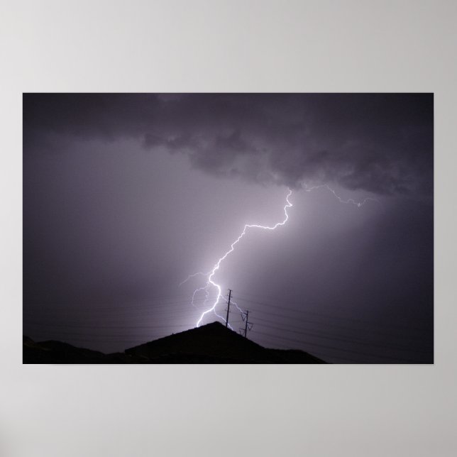 Póster Bolt del Relámpago del Monzón, Arizona (Frente)