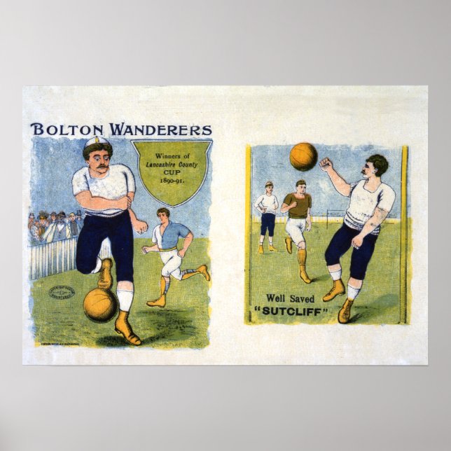 Póster Bolton Wanderers FC, 1894 (Frente)