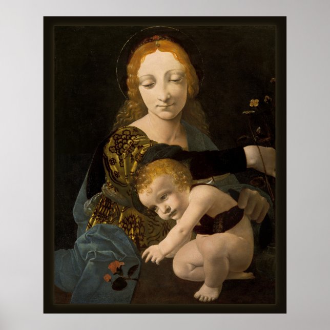 Póster Boltraffio Madonna del poster color de rosa de (Frente)