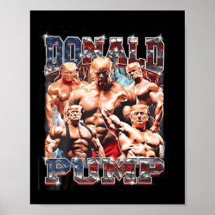 Póster Bomba 1 Vs 1 Bandera Biden Americana Swole Trump 2