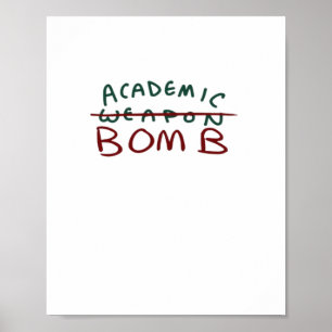 Póster Bomba académica sobredimensionada