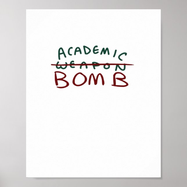 Póster Bomba académica sobredimensionada (Frente)