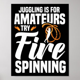 Póster Bomba de Artista de Bomberos Spinning Poi Fire Spi