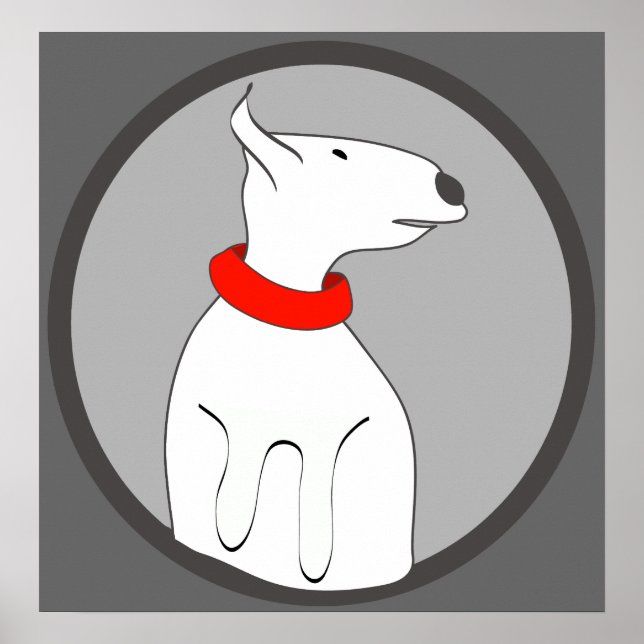 PÓSTER BOMBA TERRIER COLLAR ROJO (Frente)