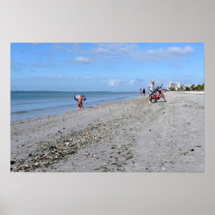 Póster Bombardeo en Low Tide, Fort Myers Beach, Florida
