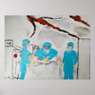 Póster Bombardeo ruso del hospital infantil de Kiev