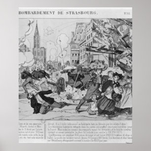 Póster Bombardeo y asedio a Estrasburgo