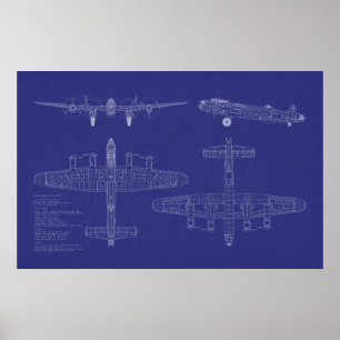 Póster Bombardero de Avro Lancaster