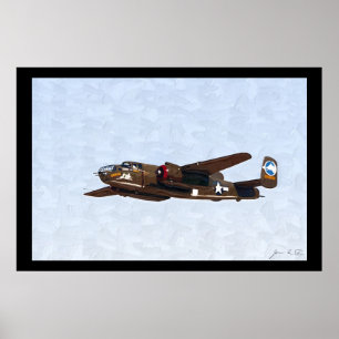 Póster Bombardero de WWII