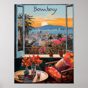 Póster Bombay India Viajes Ciudad Pintura Estética