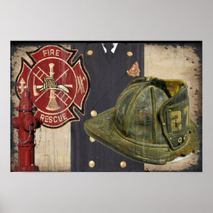 Póster Bombero