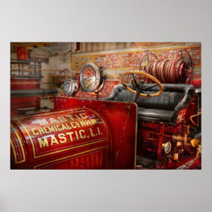 Póster Bombero - Compañía química Mastic