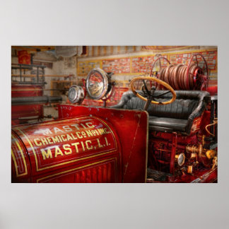 Póster Bombero - Compañía química Mastic