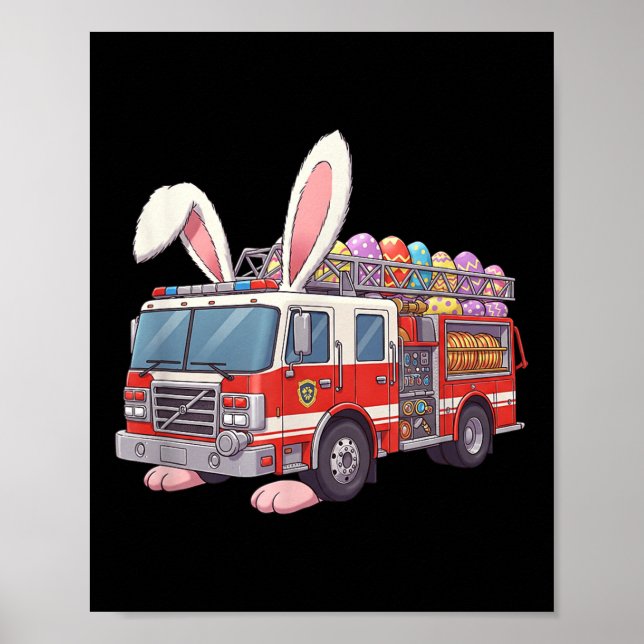 Póster Bombero de bomberos de bomberos de la noche de Pas (Frente)