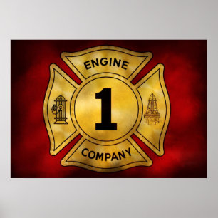 Póster Bombero - Engine Company 1
