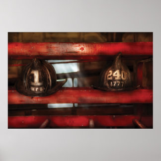 Póster Bombero - Un saludo al bombero