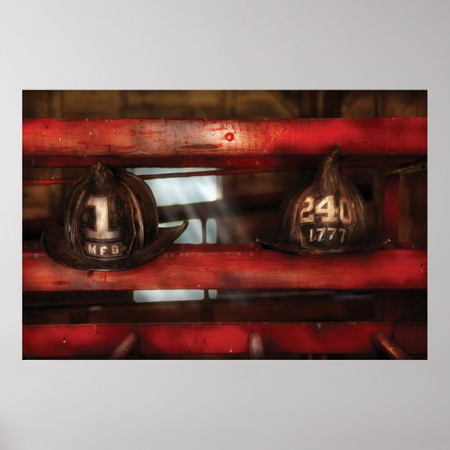 Póster Bombero - Un saludo al bombero (Frente)