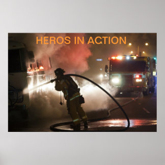 Póster Bomberos: Héroes En Acción Poster