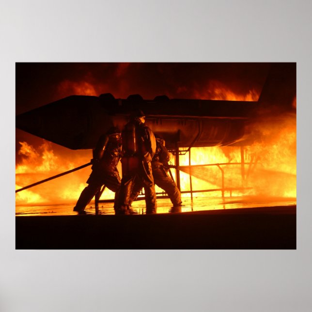 Póster Bomberos militares (Frente)