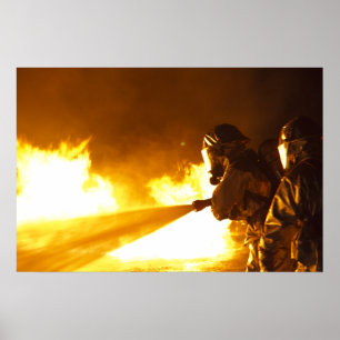 Póster Bomberos militares