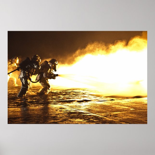 Póster Bomberos militares (Frente)