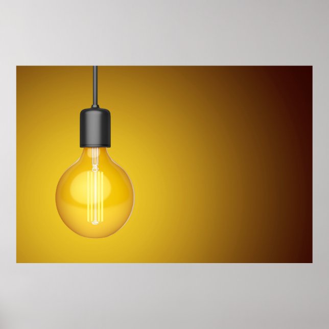 Póster Bombilla LED decorativa (Frente)