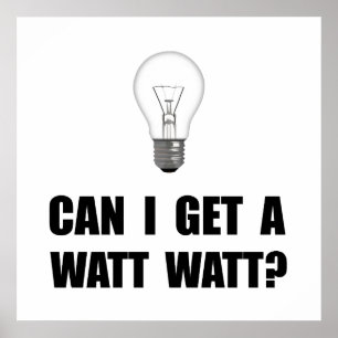 Póster Bombilla Watt Watt
