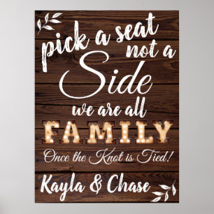 Póster Bombillas de época escogen un Rótulo de asiento