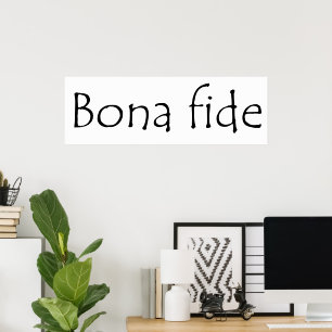 Póster Bona fide