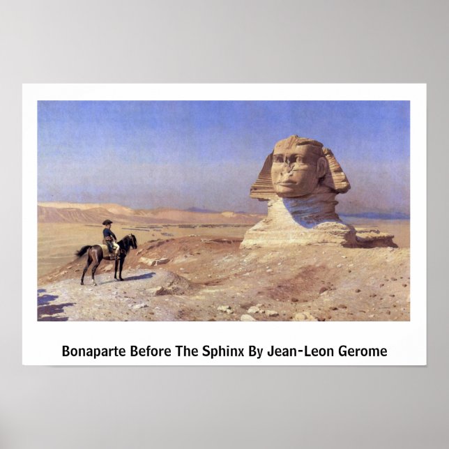 Póster Bonaparte Antes De La Esfinge De Jean-Leon Gerome (Frente)