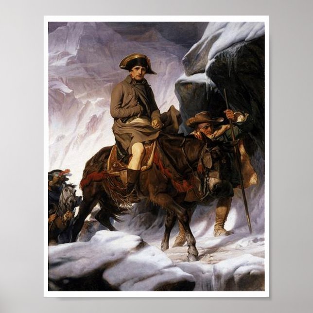 Póster Bonaparte Liderando Su Ejército Por Los Alpes (Frente)