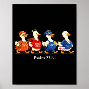 Póster Bondad misericordia salmo 23_6 ganso divertido cri