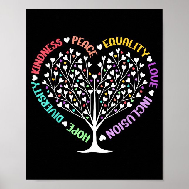 Póster Bondad Paz Igualdad Amor Inclusión Esperanza (Frente)