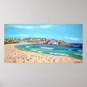 Póster Bondi de moda - Pintura en la playa