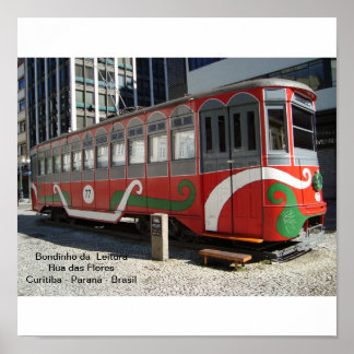 Póster Bondinho da Leitura - Curitiba