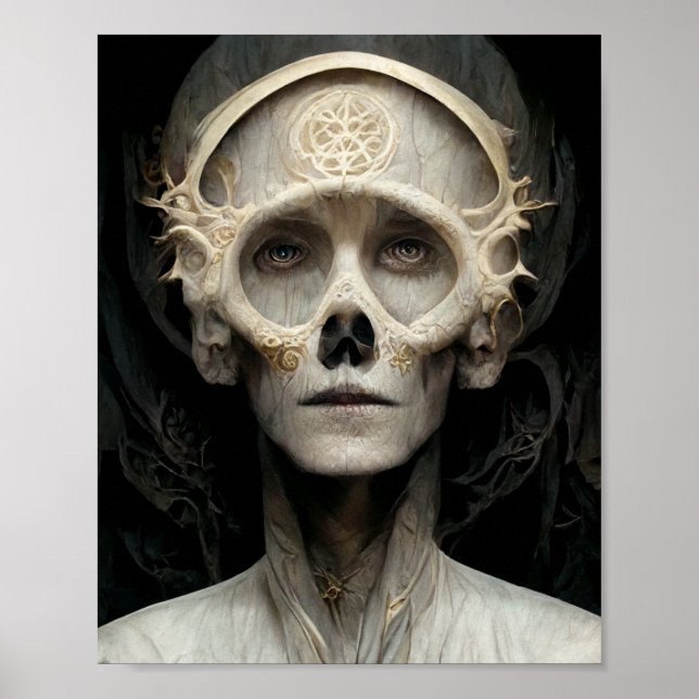 Póster Bone Wraith 2 Dark Fantasy Sci-Fi Art Poster (Frente)