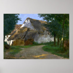 Póster Bonheur - La granja a la entrada del bosque