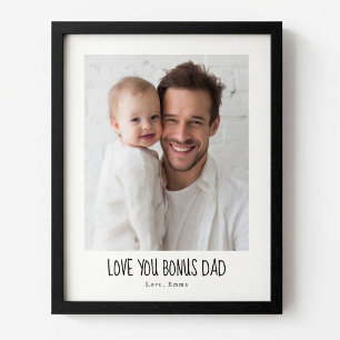 Póster Bonificación Personalizada Papá Foto   Padrastro P